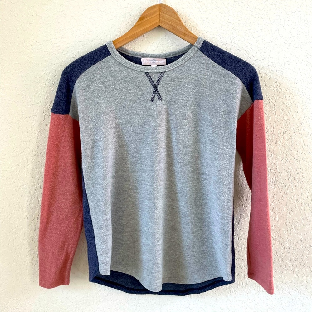 {Moe Moe Girls} Super Soft Tri-Color Long Sleeve